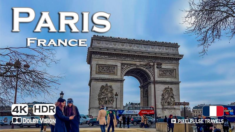Caminhada em Paris🇫🇷 Majestade parisiense: Torre Eiffel e Arco do Triunfo | 4K 60fps HDR