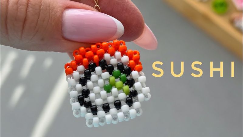 How to Make Cute Sushi Keychains With Beads!