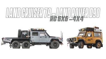 E3S-RC 6x6 LAND CRUiSER LC79 With Trailer & DEFENDER D90 /RC4WD - RC RUN | RC TRAIL