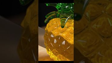 Glass Fruit🍊🍈🍎　 #asmr #crunchyice #satisfying #relaxing #notalking #orange #relax #glass #funny