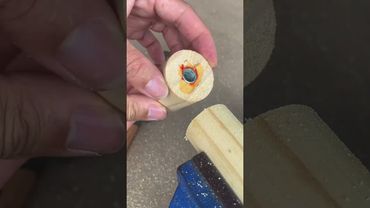 Idea for Using an Angle Grinder to Grind Holes in Wood. #woodworking #short