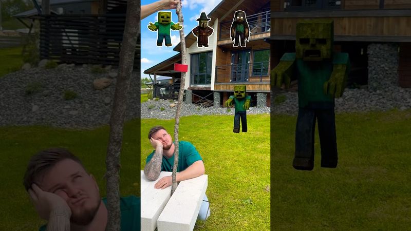 💪 Did he use a potion❓😳 | Minecraft Challenge #challenge #shorts