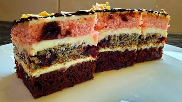 ПЛЯЦОК КРАСУНЯ! Пляцок з вишнями, маком і кокосом! Торт з вишнями і маком.