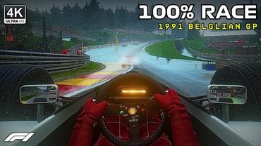 Ayrton Senna 100% Race Belgium 1991 in McLaren MP4-6 V12 Honda | Cockpit View | Maximum Difficulty