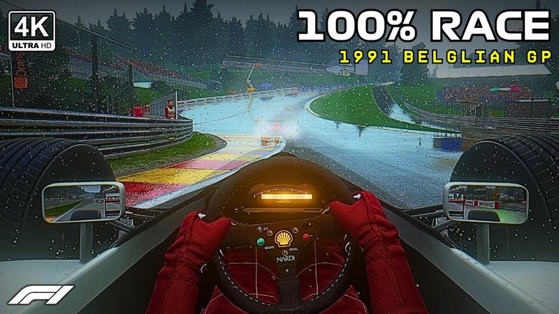Ayrton Senna 100% Race Belgium 1991 in McLaren MP4-6 V12 Honda | Cockpit View | Maximum Difficulty