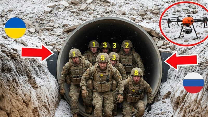 Украинский туннель подвергся атаке в ходе операции российского беспилотника