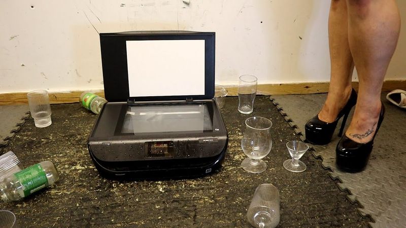 Custom Video Glass Crushing in Black Platform Heels (Teaser)