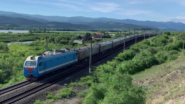 Russian trains to Ulan Ude. Selenga. Buryatia.