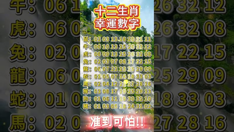 十二生肖的幸運數字！喜歡買字的你有福了！沒空也得接！#運勢 #生肖 #十二生肖 #正能量 #補財庫旺財氣 #玄學 #風水 #幸運數字 #國學文化 #道家文化 #傳承文化 #民間傳說