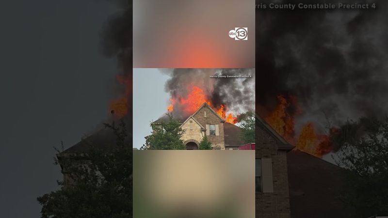 No one hurt after Spring home catches fire from lightning strike, Harris County Precinct 4 says