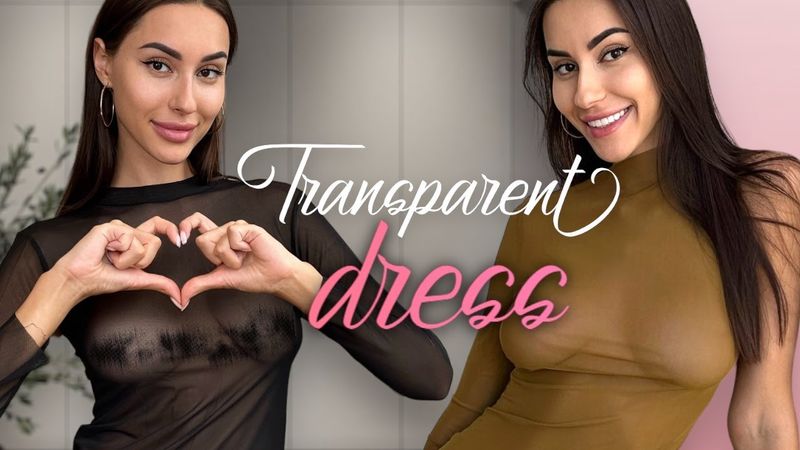[4K] Sheer Fashion Haul | Carla Marini's Transparent Outfit Collection