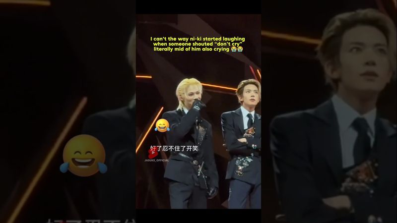 the way he suddenly burst out laughing😭😂#enhypen #ni_ki
