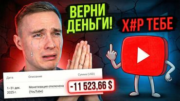 Только что YouTube заскамил тысячи авторов на МИЛЛИОНЫ ДОЛЛАРОВ и списал ДОХОД за декабрь!