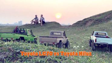RC Scale truck/ Toyota LC70 vs Hilux/ RC Extreme 4x4 Offroad