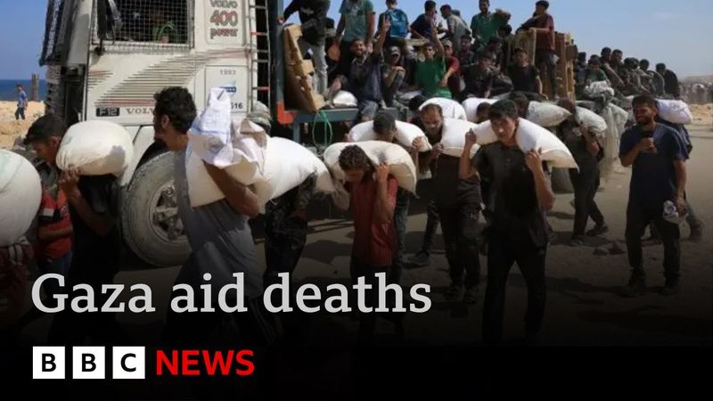 At least 73 Palestinians killed in Gaza waiting for aid says Hamas-run health ministry | BBC News