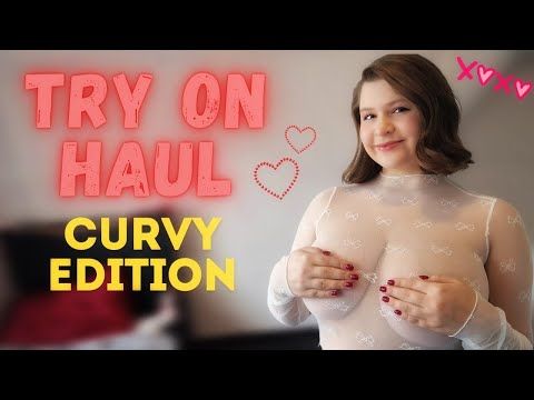 [4K] Sheer tops with bows for Valentine's Day 💕 | Curvy | Tina Angel 👼