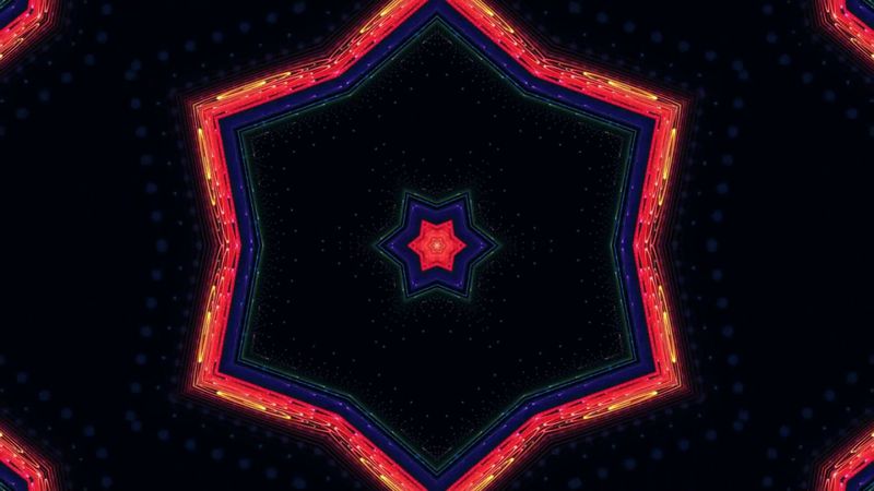 VJ Neon Multi Color  Kaleidoscopic Background | VJ Background loops | Background Video | SUNARI VFX
