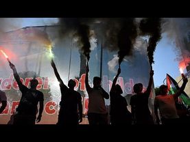 Riot police block pro-Palestine protesters from approaching Israeli cruise ship in Greece