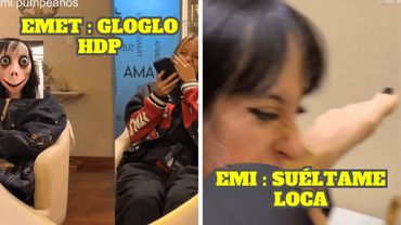 GLOGLO JUGANDO CON EL STREAM DE EMIKUKIS + EMET LE MUERDE LA PIERNA A EMIKUKIS