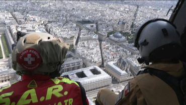 Bastille Day: Aerial views aboard an air force helicopter | AFP