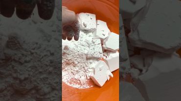 Orange Bowl of Fresh White Chalk Blocks
