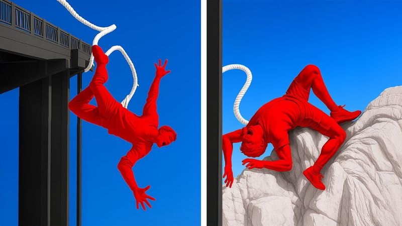 Hayratlanarli, o'limli bungee sakrash! 😱