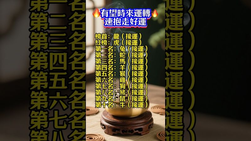 🔥有望時來運轉🔥速抱走好運  #運勢 #人生感悟 #生肖 #正能量