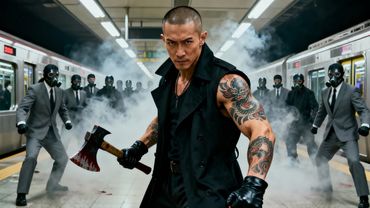 Thrilling showdown: Deadly assassin faces dozens of kung fu masters on a speeding train