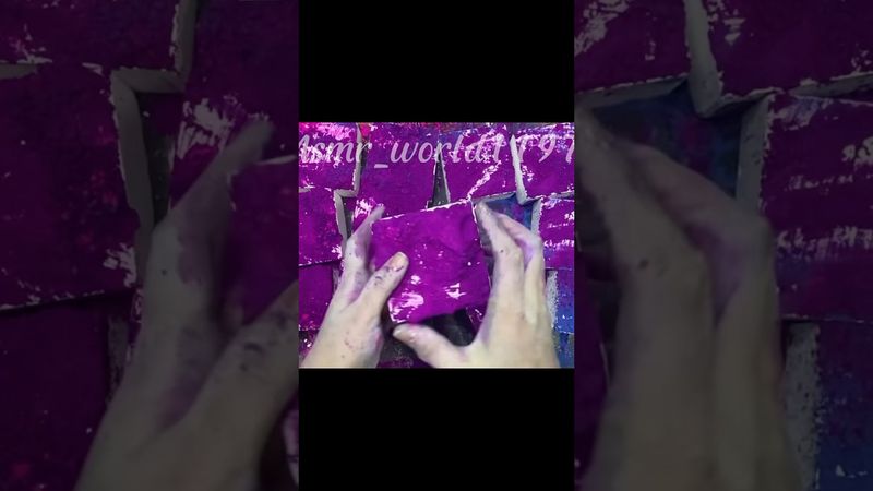 Purple holi block #oddlysatisfying #crunchycrumbles #slime #satisfying #relaxing #relax