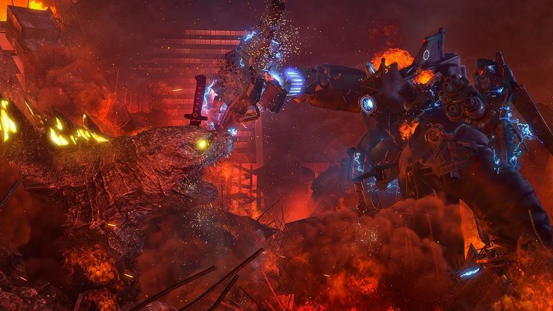 Godzilla vs Titan Cameraman x Titan Speakerman