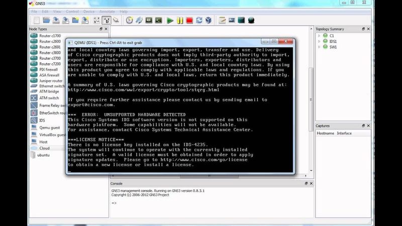 Запускаем IPS/IDS в GNS3