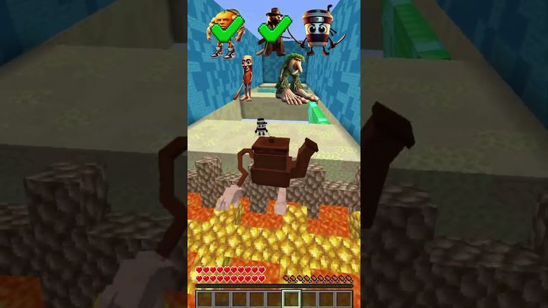 Italian Brainrot Mobs vs Obstacle Trap Course 2! #minecraft #brainrot #italianbrainrot