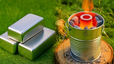 アルミ缶でインゴット作ってみた　溶解炉から作ってみた！