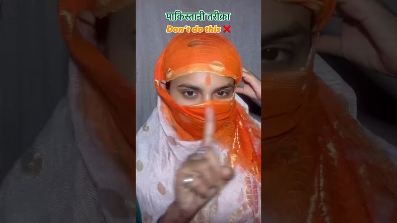 Omg😱how to wear sanatani scarf🚩#viral #shorts #trending #scarf #youtubeshorts#jayshreeram #sanatan