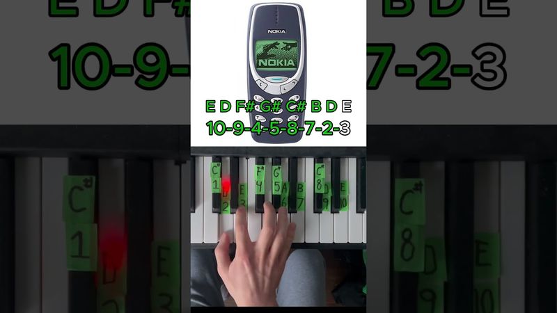 Nokia Ring Tone piano tutorial #pianotutorial #memes #nokia #nokiaringtone #memesong #pianocover