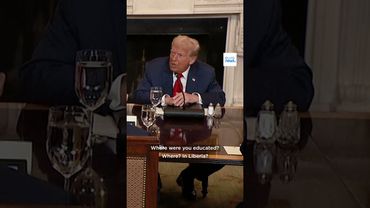 Trump to the Liberian leader: "Such good English. Where did you learn to speak so beautifully?"