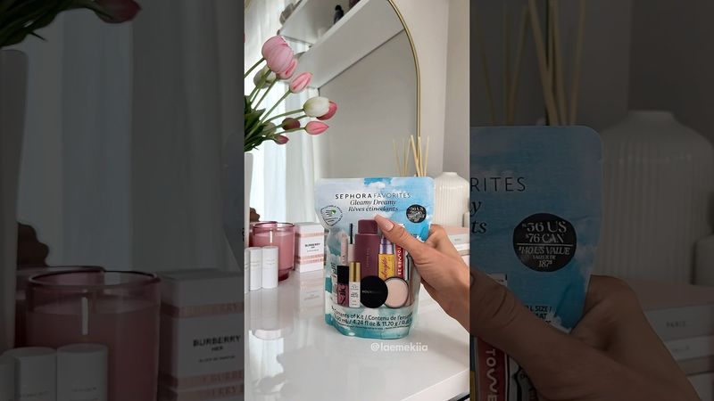 Lets swatch the @Sephora gleamy dreamy favorites set💕🌸✨ #sephora #sephorahaul #preppyyyy #shorts