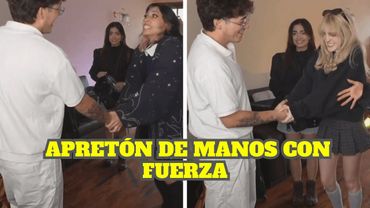 GLOGLO HACE FUERTE APRETÓN DE MANOS CON EMET, MARY Y SYLVEE