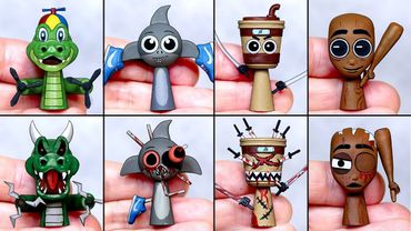 Making Tung Tung Tung Sahur And Italian Brainrot Sprunki Sculptures Timelapse Compilation