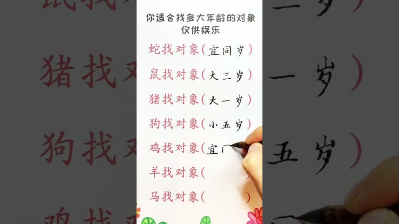《十二生肖合適對象》你適合找多大年齡的對象！看看你選對了嗎？#正能量  #中國文化博大精深 #生肖  #知識分享 #十二生肖 #運勢 #玄學 #風水 #命理 #生肖運勢