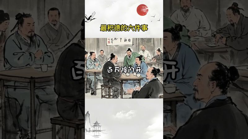 《最積德的六件事》你做了幾件？不能錯過的福報之道！#最積德的六件事 #積德行善 #古人的智慧 #傳統文化 #正能量 #國學智慧 #老祖宗的智慧
