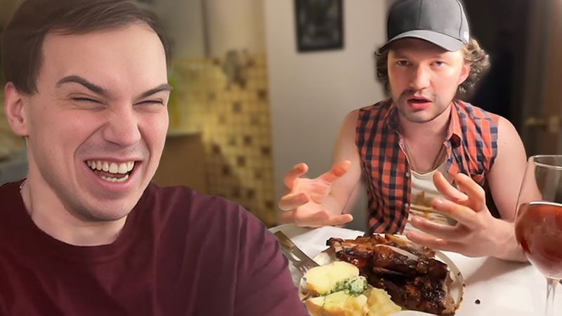 ГЛЕБ НАКОРМИЛ АМЕРИКАНЦА СВИНЫМИ РЕБРЫШКАМИ | Sasavot