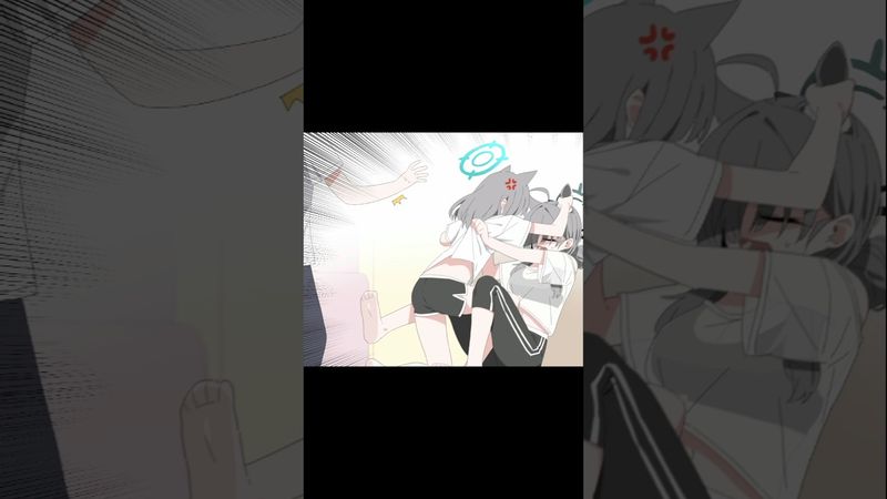 🐺👈🐺 #ブルーアーカイブ #블루아카이브 #bluearchiveglobal #イラスト #bluearchivememe