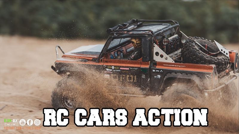 E3S-RC CARS ACTION!!! TRX4 LAND ROVER D90 4X4  RC OFF ROAD RACING BASHING