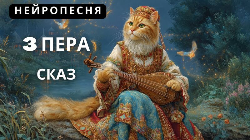 НЕЙРОПЕСНЯ 🎵Три пера— сказочная песня |Сказ о молодце и его бабушке | Чёрный Дождь | AI Music Studio