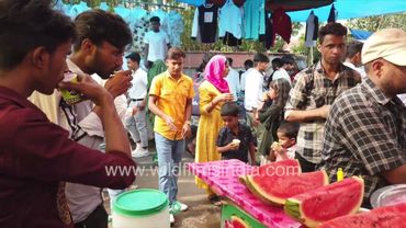 Rooh Afza is a popular summer drink, and people are drinking it during the Bakrid festival in Delhi