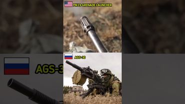 MK19 Grenade Launcher 🇺🇸 vs AGS-30 🇷🇺 – Automatic Firepower Comparison 💥 #shorts #military