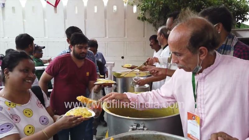Sukha bhog is served at Shree Jaganath Mandir during Jaganath Rath Yatra Haus Khaz, New Delhi