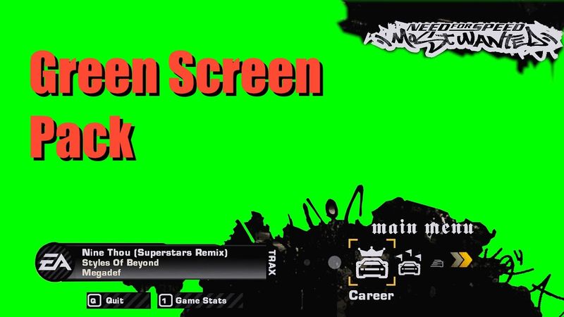 HUD NFS Most Wanted Green Screen BLVXTREET pack