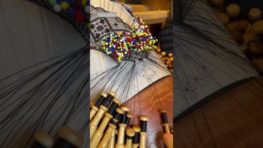 My colleague at the castle 🏰 is working on a gorgeous Spanish fan piece today! #bobbinlace #lace